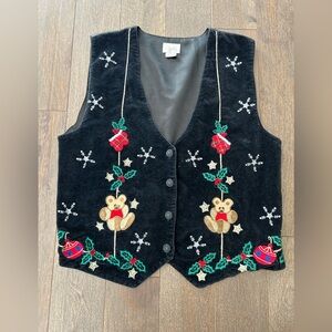 Vintage Christmas vest size medium